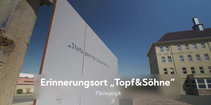 Einblicke: Erinnerungsort Topf & Söhne – Pädagogische Angebote