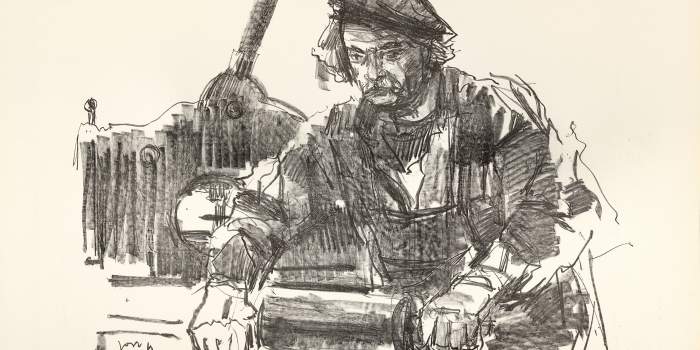 Künstlerischer Handdruck zum Tag der Druckkunst