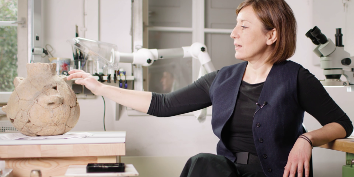 Interner Verweis: Restaurierung archäologischer Bodenfunde