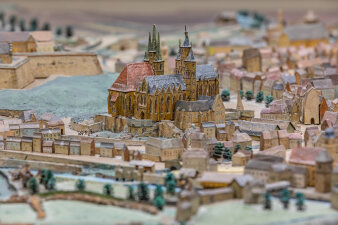 Miniaturmodell mit Erfurter Dom und Altstadt