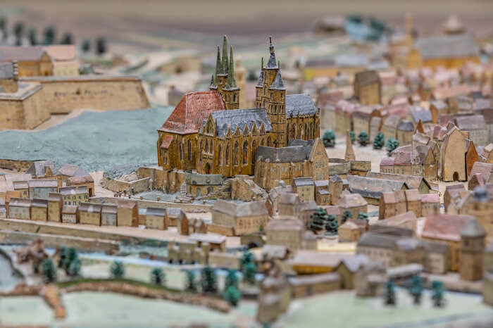 Miniaturmodell mit Erfurter Dom und Altstadt