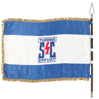 Fahne: SC Turbine Erfurt - blau-weiße Fahne mit Logo