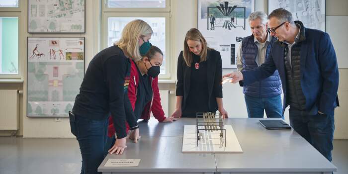 Podium zum geplanten Gedenkort für die Opfer des NSU