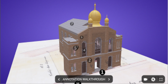 Externer Verweis (Öffnet neues Fenster): Die virtuelle Rekonstruktion der Großen Synagoge (1884–1938)